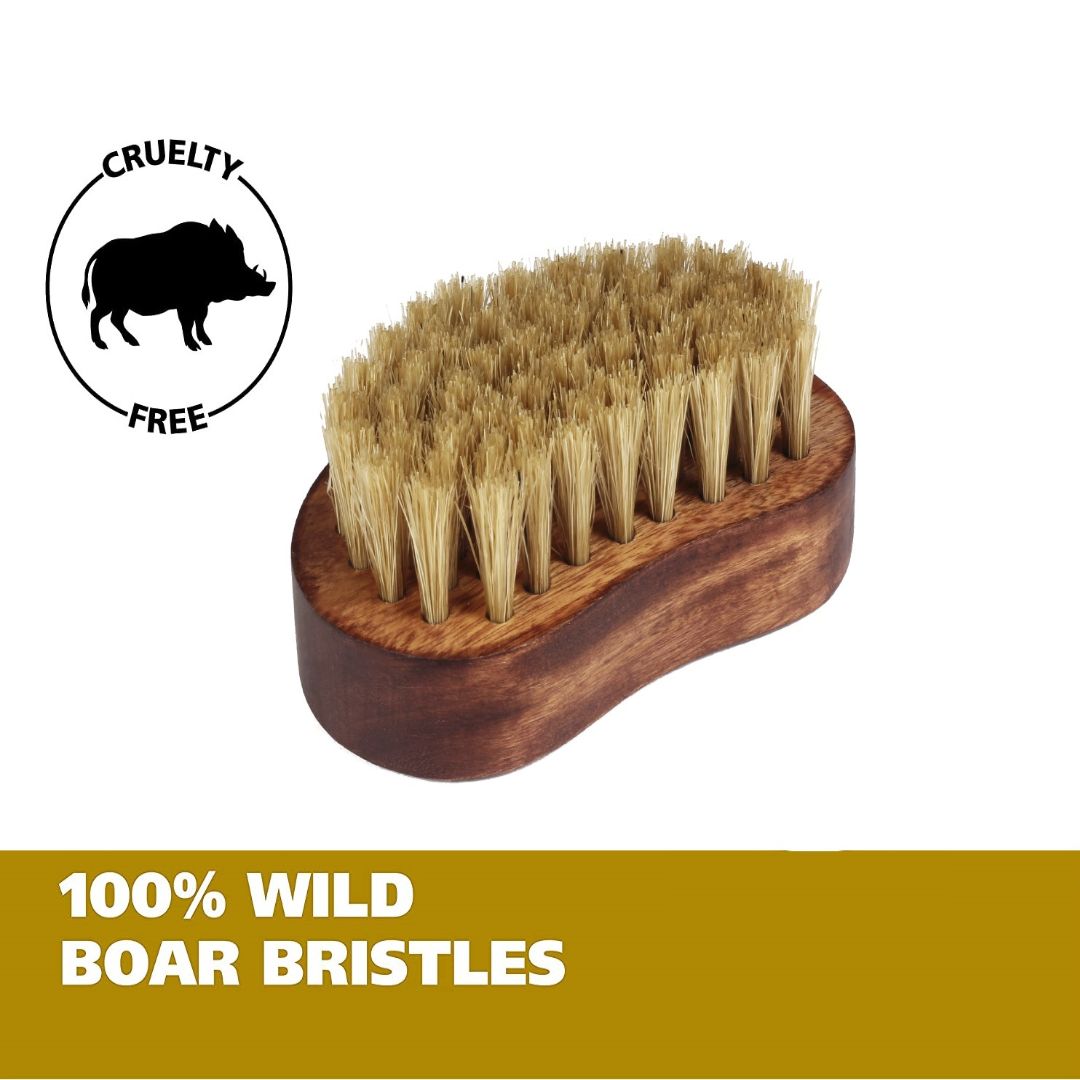 CASTO Beard Brush With 100% Natural Boar Bristles (Travel Size)