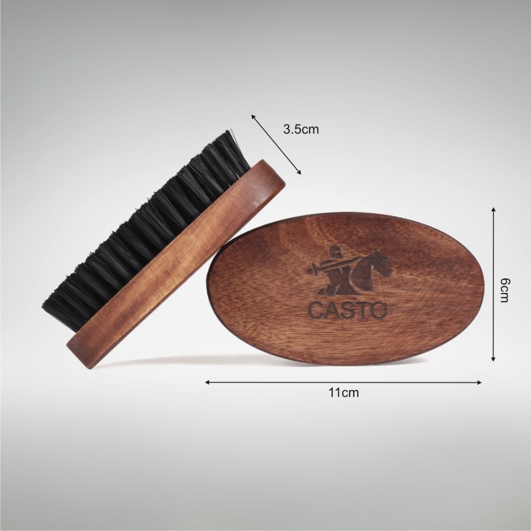 CASTO Beard Brush With Nylon Bristles Handle