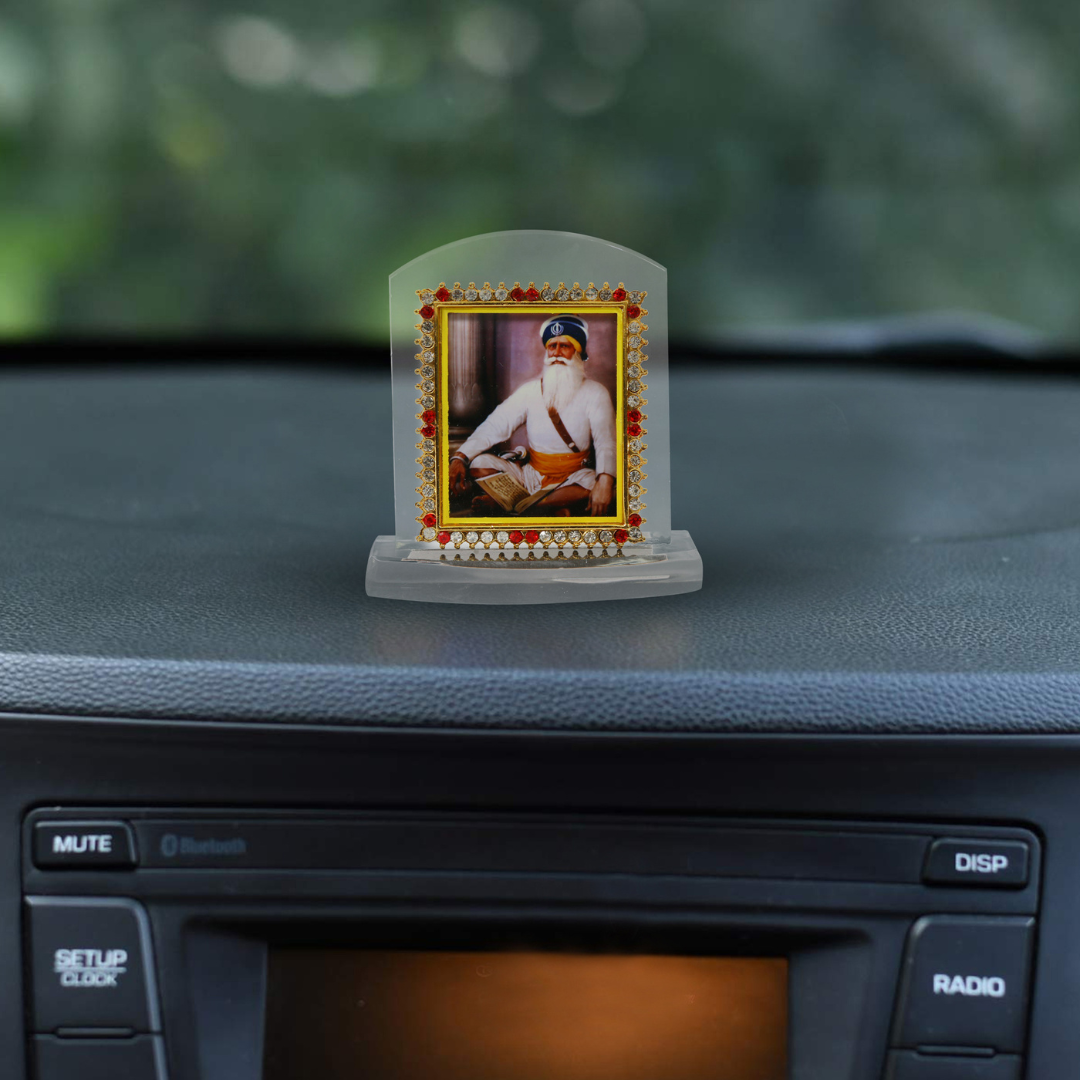 Heavy Acrylic Car Dashboard Idol Baba Deep Singh Ji
