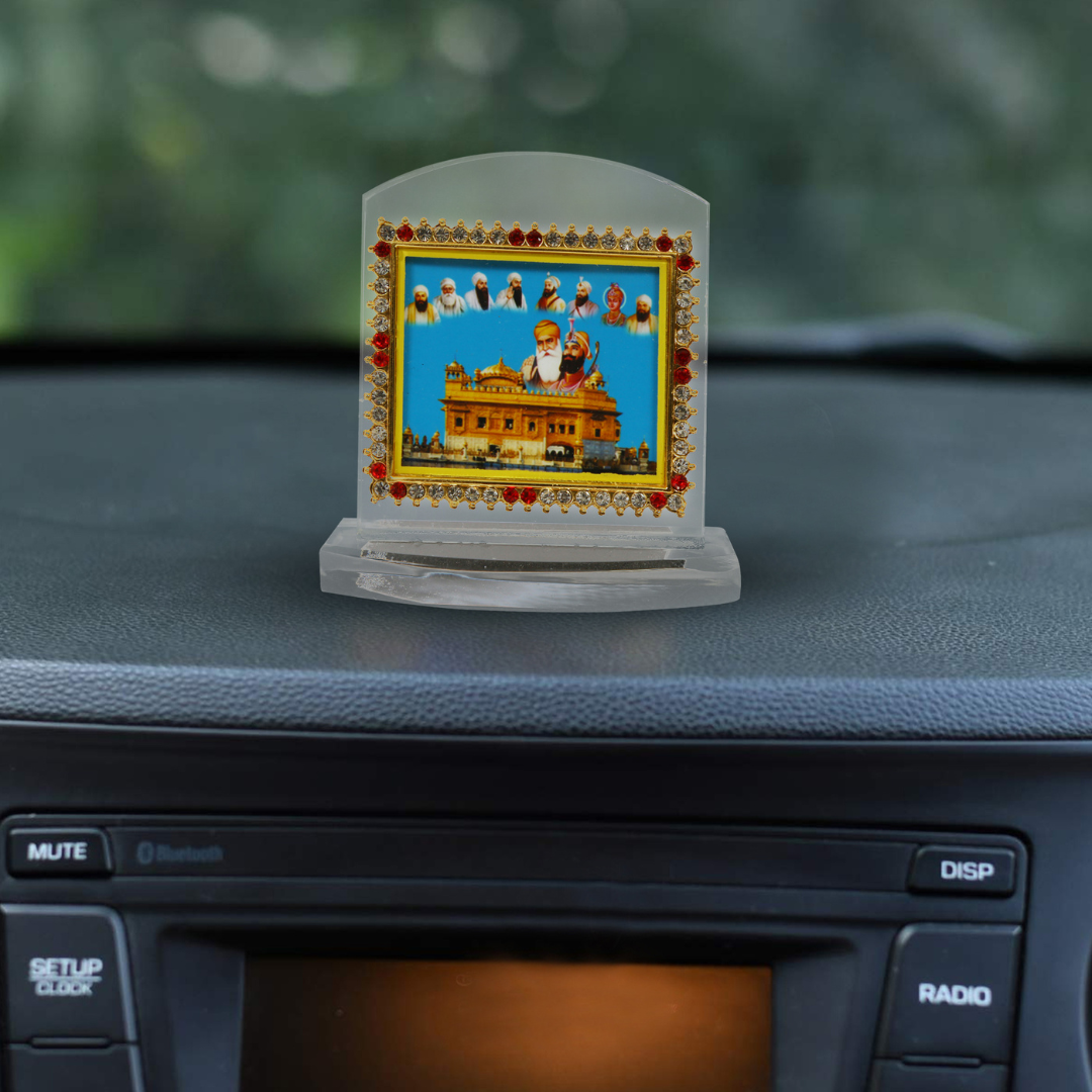 Heavy Acrylic Car Dashboard Idol Das Guru Golden Temple