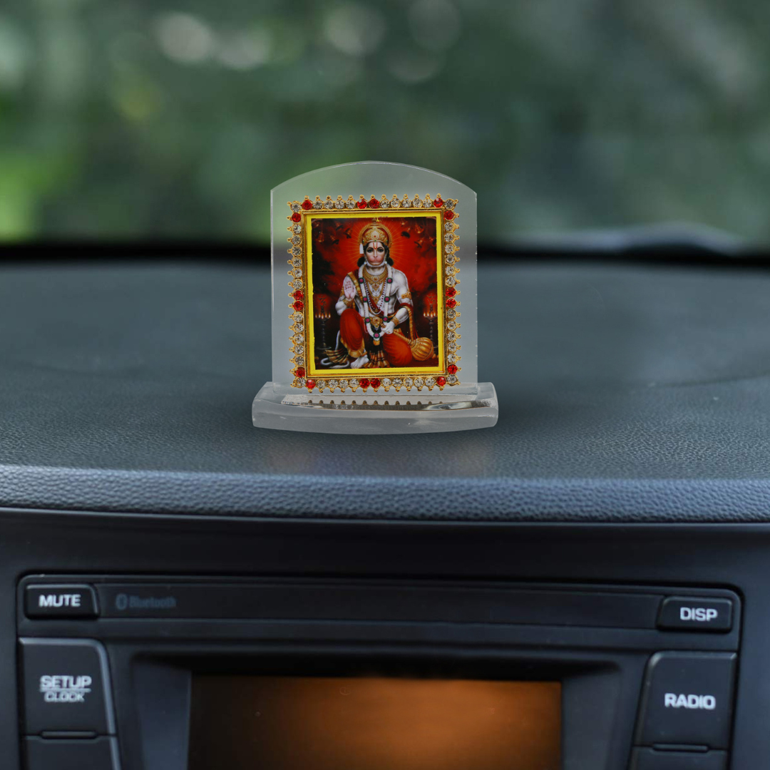 Heavy Acrylic Car Dashboard Idol Hanuman JI