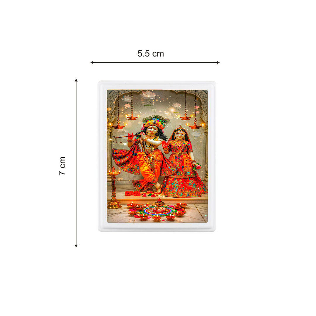 BISMAADH Decorative Night LED Lamp for Home & Pooja Room Radha Krishna