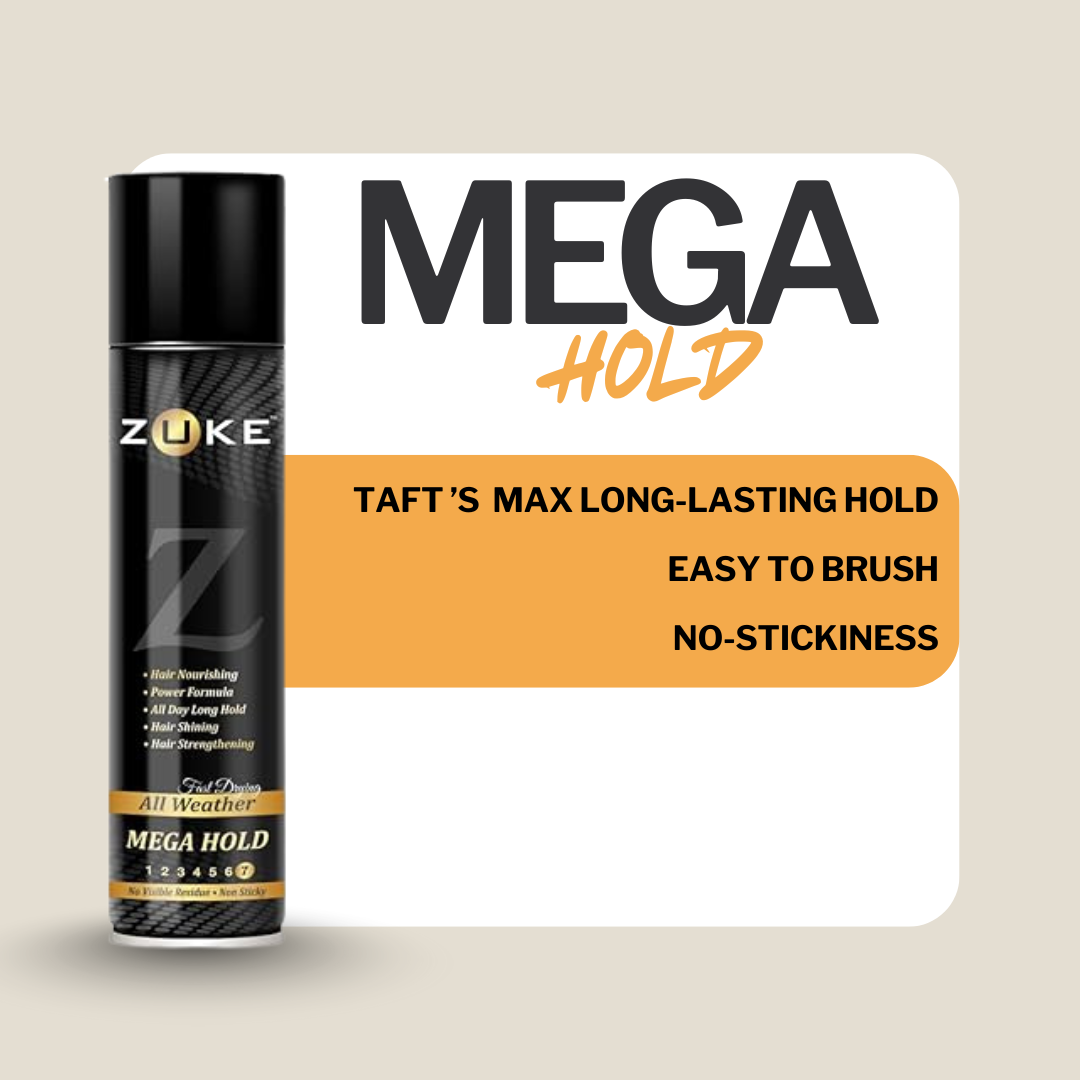 Zuke Strong Hold Power Hair Spray For Men & Women 7 No Black-250ml