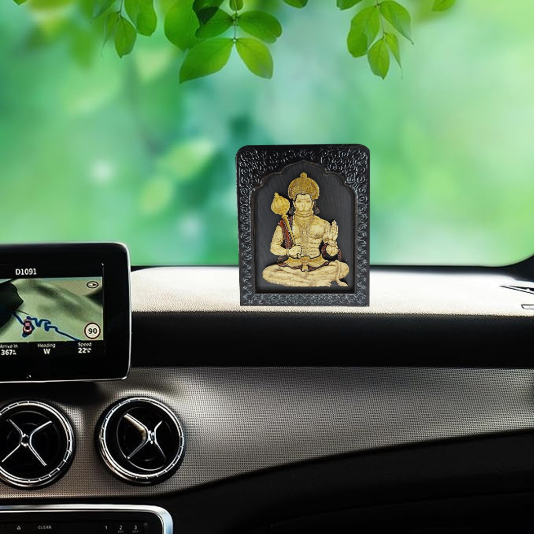 Temple Frame Car Dashboard Stand Hanuman Ji