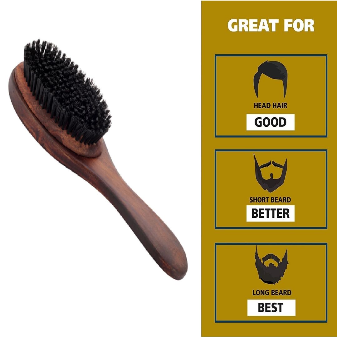 CASTO Handle Beard Brush With Nylon Bristles