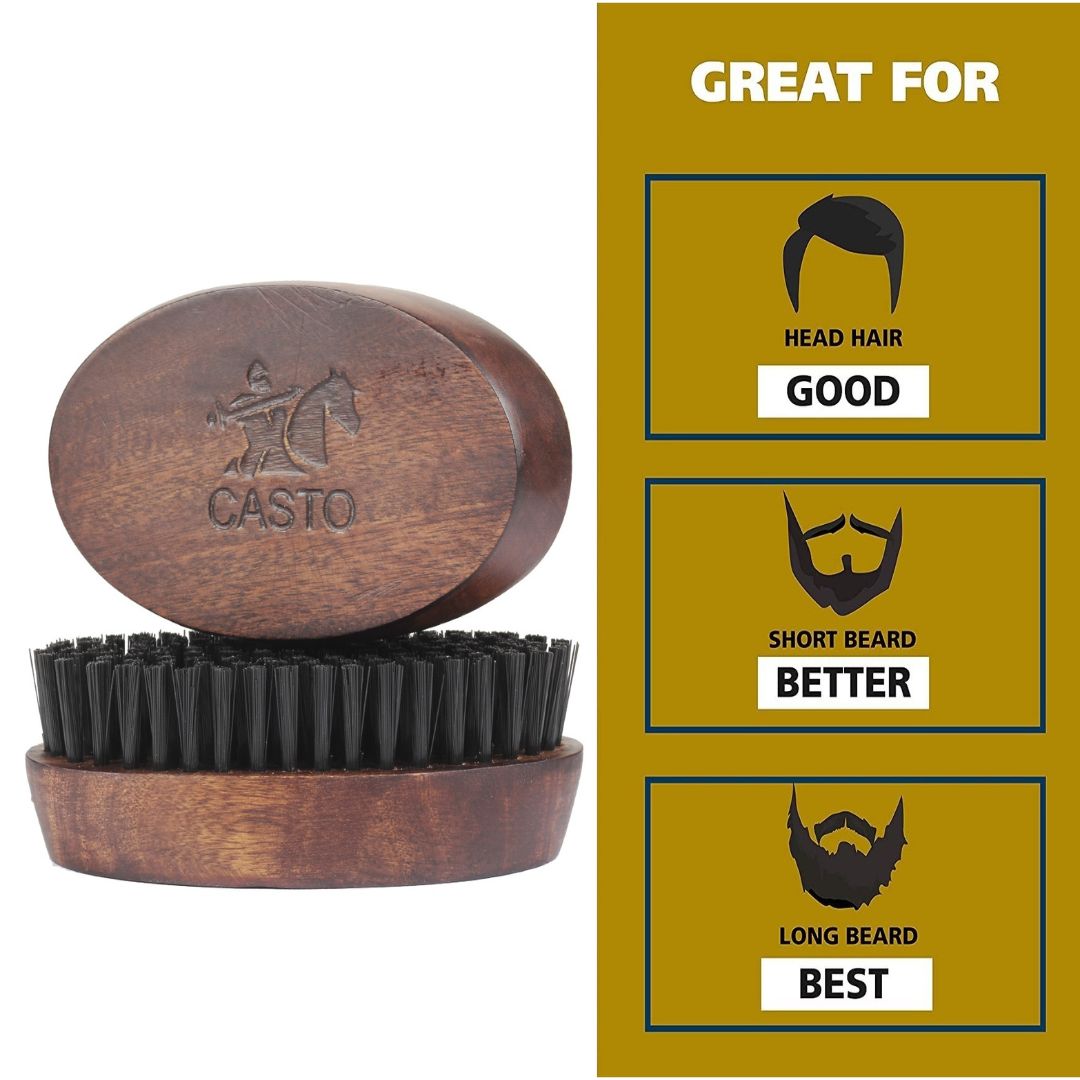 CASTO Beard Brush With Nylon Bristles